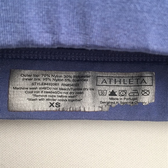 Athleta Ladies XS Blue Yoga Workout/Active Sports Wear Exercise Tank Top - Picture 5 of 12
